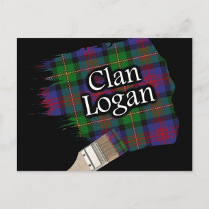Clan Logan Scottish Tartan Paint Brush Briefkaart