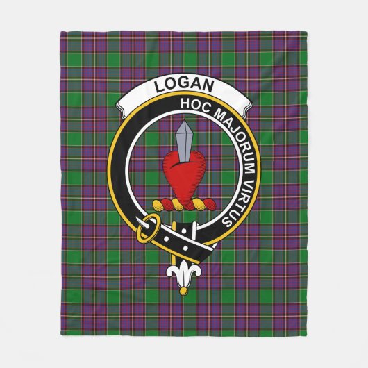 Clan Logan Tartan Schotlandse ruit Fleece Deken (Voorkant)