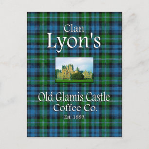 Clan Lyon's oude Glamis Castle Coffee Co. Briefkaart