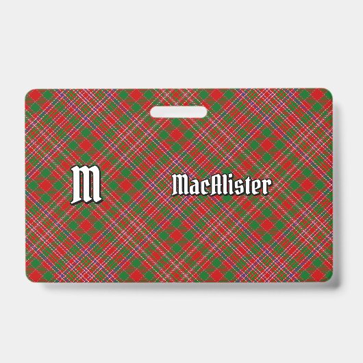 Clan MacAlister Badge Tartan (Avant)