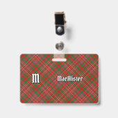 Clan MacAlister Badge Tartan (Avant avec clip)