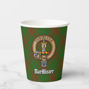 Clan MacAlister Crest over de jacht op Glenbarr Ta Papieren Bekers