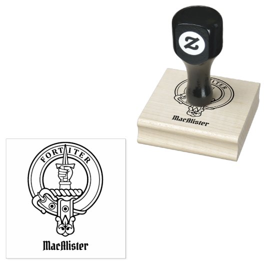 Clan MacAlister Crest Rubber Stamp Rubberstempel (Gestempeld)