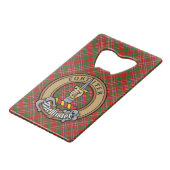 Clan MacAlister Crest sur Tartan (Devant Angle)