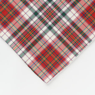 Clan MacAlister Dress Tartan Red Scottish Pset Fleece Deken