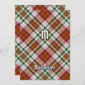 Clan MacAlister robe Tartan Invitation (Devant / Derrière)