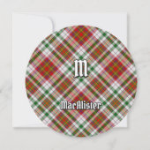 Clan MacAlister robe Tartan Invitation (Devant)