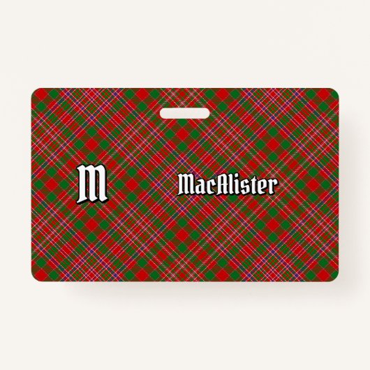 Clan MacAlister Tartan Badge (Voorkant)