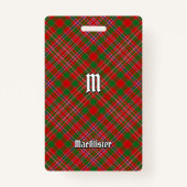 Clan MacAlister Tartan Badge (Voorkant)