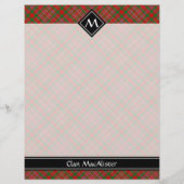 Clan MacAlister Tartan Flyer (Achterkant)