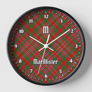 Clan MacAlister Tartan Grote klok