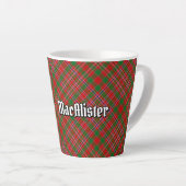 Clan MacAlister Tartan Latte Mug (Angle droit)