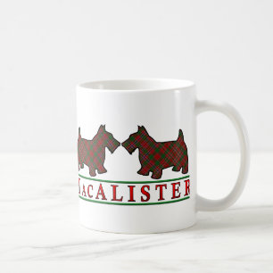 Clan MacAlister Tartan Schotse Scottie Honden Koffiemok