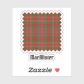 Clan MacAlister Tartan Sticker (Vel)