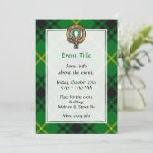 Clan MacArthur Crest over Tartan Kaart (Staand voorkant)