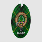 Clan MacArthur Crest over Tartan Ornament (voorkant)
