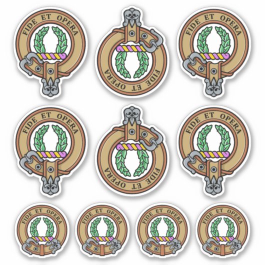 Clan MacArthur Crest Sticker Set (Voorkant)