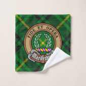 Clan MacArthur Crest sur Tartan (Gant de toilette)