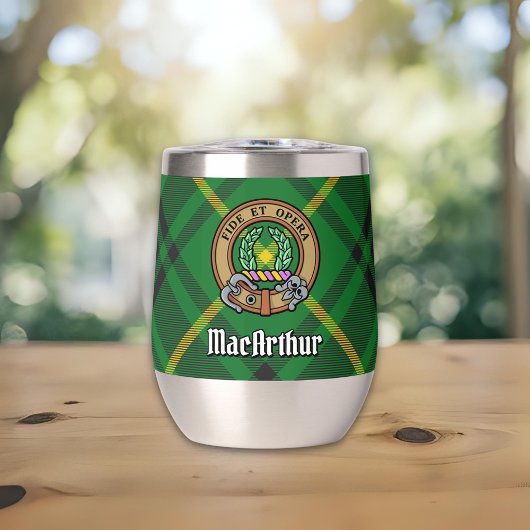 Clan MacArthur Crest sur Tartan