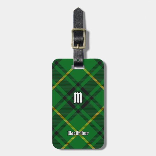 Clan MacArthur Tartan Bagagelabel (Voorkant verticaal)