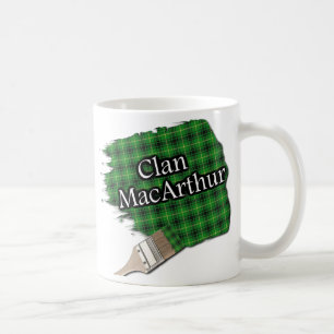 Clan MacArthur Tartan Paint Brush Cup Mok