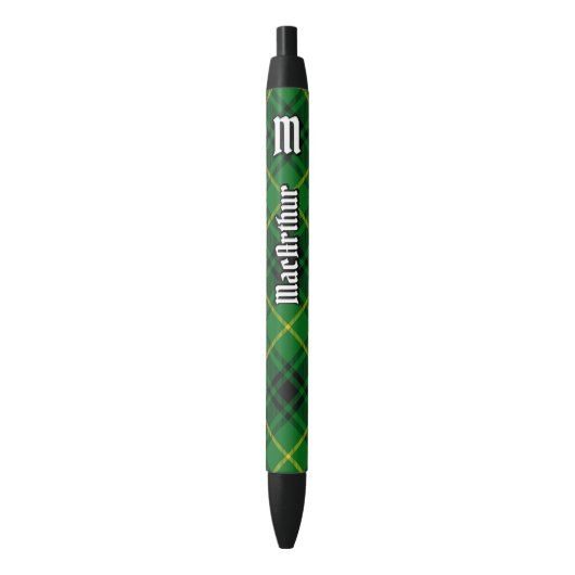 Clan MacArthur Tartan Zwarte Inkt Pen (Voorkant Verticaal)