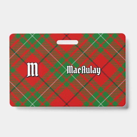 Clan MacAulay Badge Tartan (Avant)