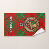 Clan MacAulay Crest boven Tartan Bad Handdoek (Handdoek)