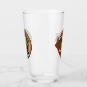 Clan MacAulay Crest boven Tartan Glas (Links)