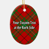 Clan MacAulay Crest boven Tartan Keramisch Ornament (Achterkant)