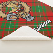 Clan MacAulay Crest boven Tartan Sherpa Deken (3/4)