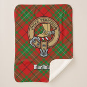 Clan MacAulay Crest boven Tartan Sherpa Deken (Voorkant)