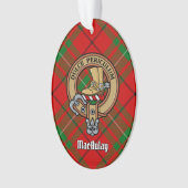 Clan MacAulay Crest over Tartan Ornament (voorkant)