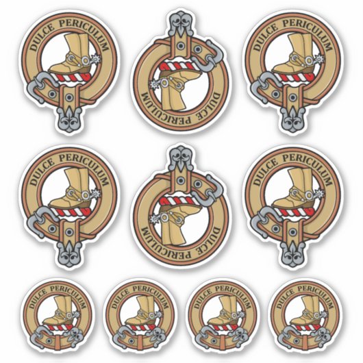 Clan MacAulay Crest Sticker Set (Voorkant)