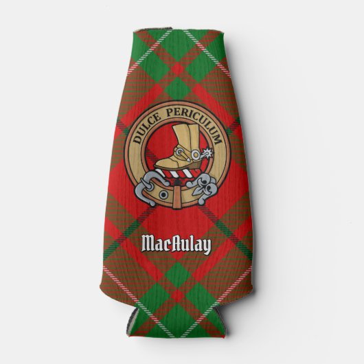 Clan MacAulay Crest sur Tartan Bottle Glacière (Devant)