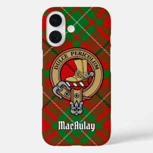 Clan MacAulay Crest sur Tartan coque iphone
