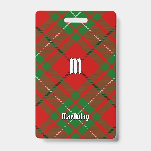 Clan MacAulay Tartan Badge (Voorzijde)
