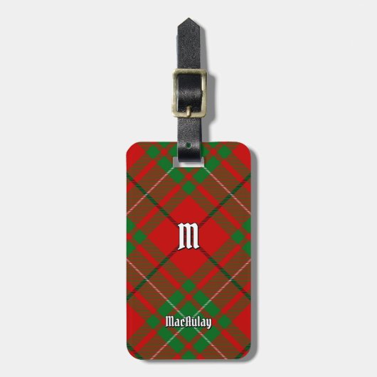 Clan MacAulay Tartan Bagagelabel (Voorkant verticaal)