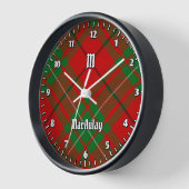Clan MacAulay Tartan Grande horloge (Angle)