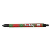 Clan MacAulay Tartan Inktpen Zwarte Inkt Pen (Voorkant)