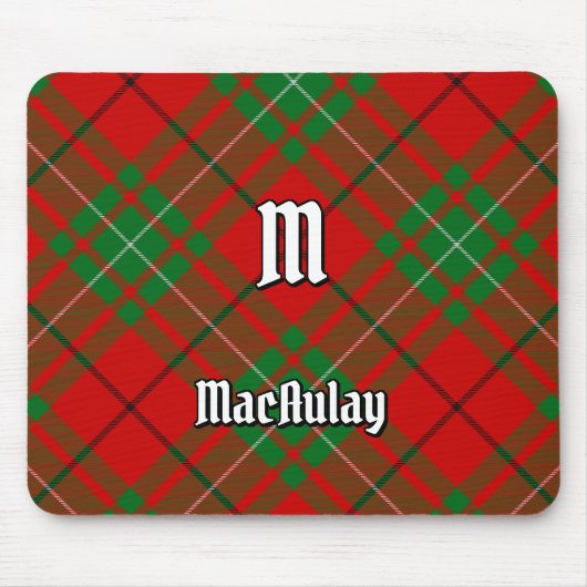 Clan MacAulay Tartan Muismat (Voorkant)