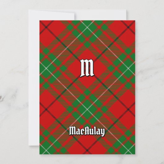 Clan MacAulay Tartan uitnodiging (Voorkant)
