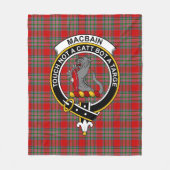 Clan MacBain Tartan Pset Fleece Deken (Voorkant)