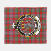 Clan MacBain Tartan Pset Fleece Deken (Voorkant (Horizontaal))