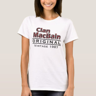 Clan MacBain Vintage Pas Je Geboortejaar Aan T-shirt