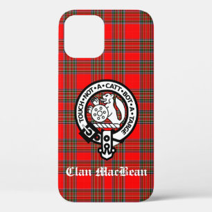 Clan MacBean Crest Badge & Tartan iPhone 12 Hoesje