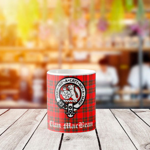 Clan MacBean Crest Badge & Tartan Koffiemok