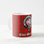 Clan MacBean Crest Badge & Tartan Koffiemok (Voorkant links)