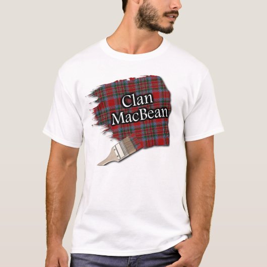 Clan MacBean Scottish Tartan Paint Shirt (Voorkant)
