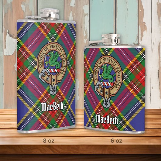 Clan MacBeth Crest Flask Heupfles